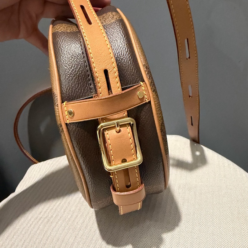 Louis Vuitton LV 拼色大老花 圓餅包 斜背包-19
