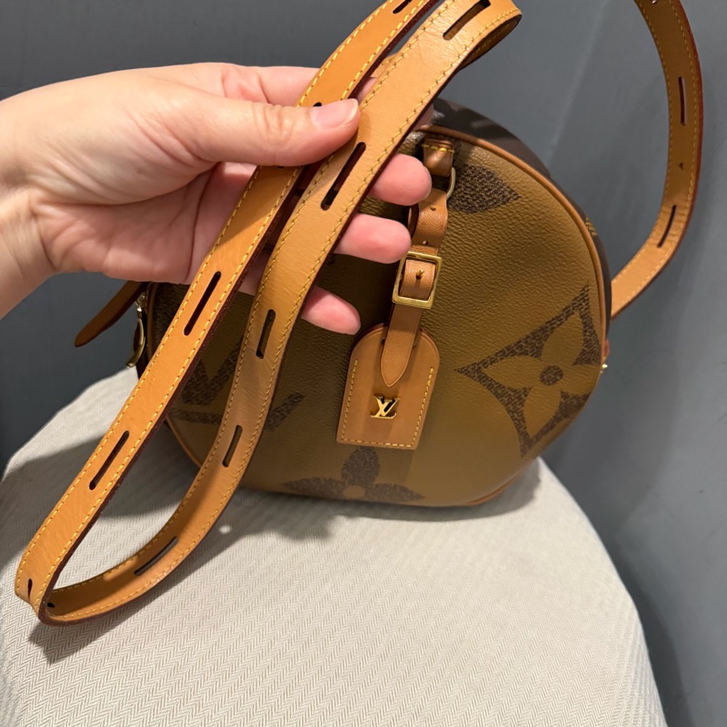 Louis Vuitton LV 拼色大老花 圓餅包 斜背包-24