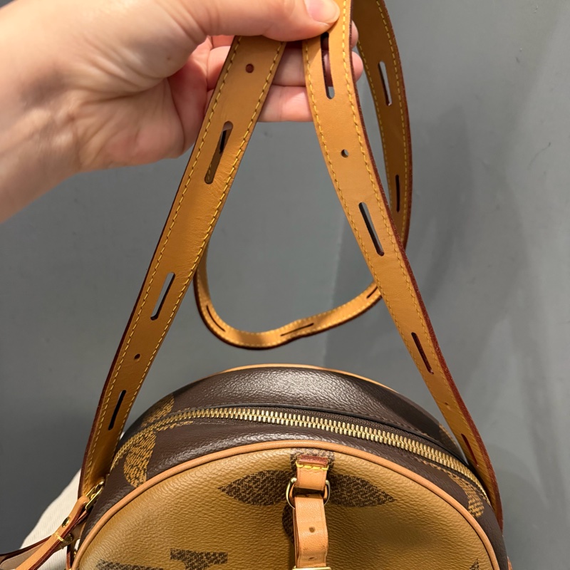 Louis Vuitton LV 拼色大老花 圓餅包 斜背包-30