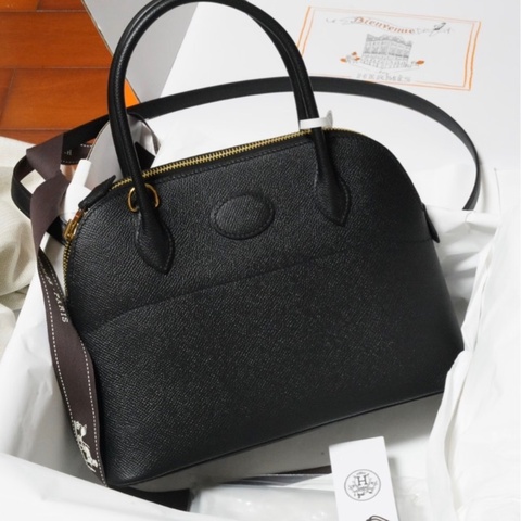 #全配🈶購證 #閒置新✨ 愛馬仕黑金Bolide27 epsom皮C刻