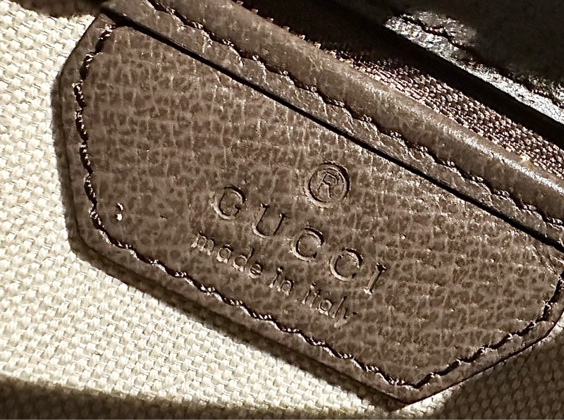 22弄 近全新 GUCCI Bamboo 1947 大標誌 大logo 竹節手提包 兩用 竹節 小包 側背包 斜背包-21