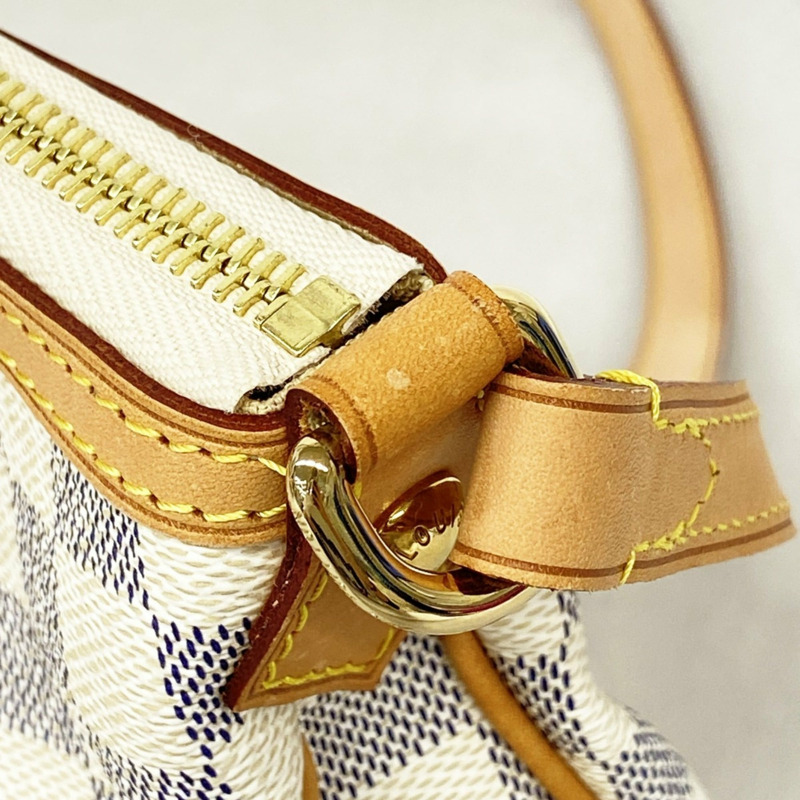 路易威登 Damier Azur Siracusa PM 女士單肩包 N41113 白色-6