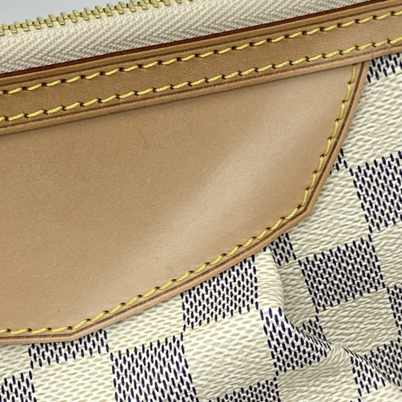 路易威登 Damier Azur Siracusa PM 女士單肩包 N41113 白色-8