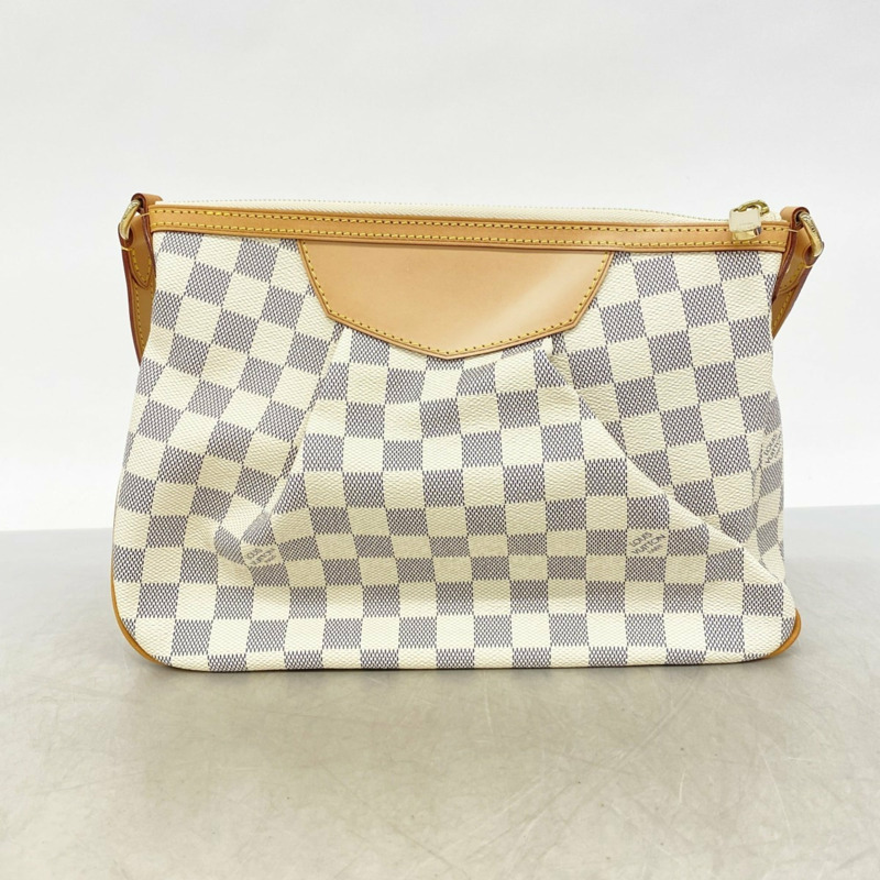 路易威登 Damier Azur Siracusa PM 女士單肩包 N41113 白色-9