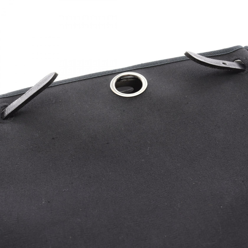 愛馬仕 Herbag A Dos PM 雙肩包 C Toile H 帆布皮革黑色 SHW 二手-7