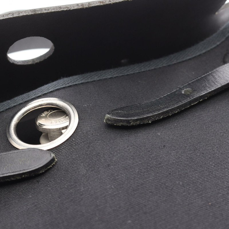 愛馬仕 Herbag A Dos PM 雙肩包 C Toile H 帆布皮革黑色 SHW 二手-12