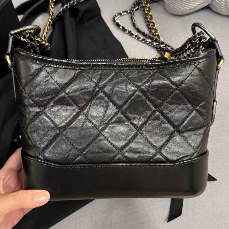 chanel黑流浪包小號（台灣購證）-6