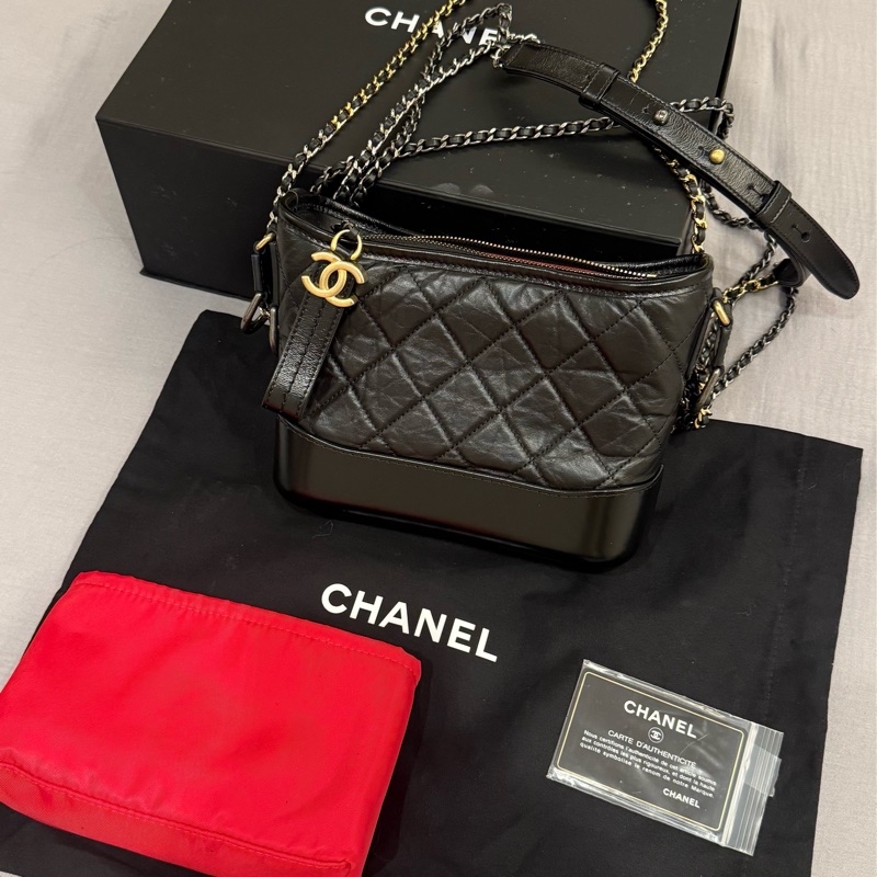 chanel黑流浪包小號（台灣購證）-17