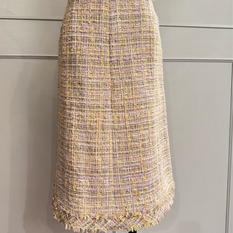 《新歡舊愛》正品CHANEL香奈兒經典毛呢料A幅半身裙36/S-1