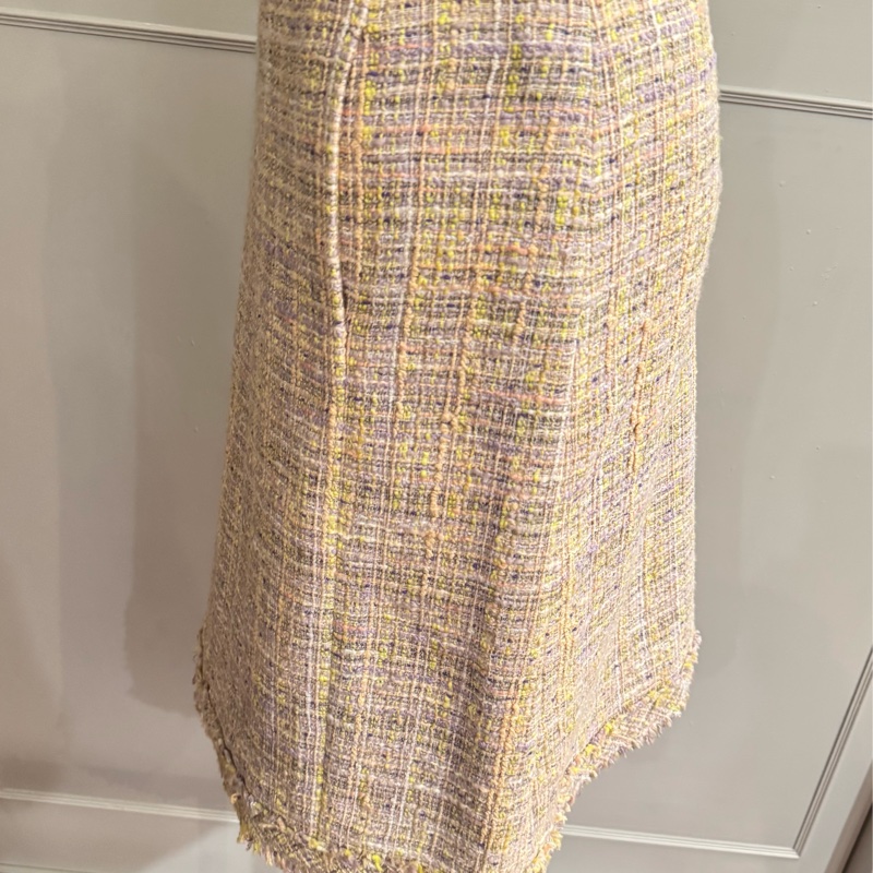 《新歡舊愛》正品CHANEL香奈兒經典毛呢料A幅半身裙36/S-3