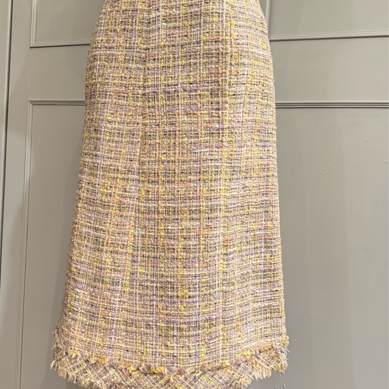 《新歡舊愛》正品CHANEL香奈兒經典毛呢料A幅半身裙36/S-5