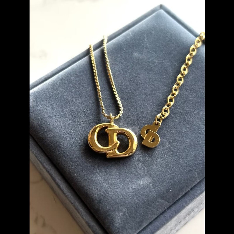 【LA LUNE】中古Dior 金色Logo簡約復古頸鏈 項鏈 首飾飾品 二手 古董 禮物
/-1
