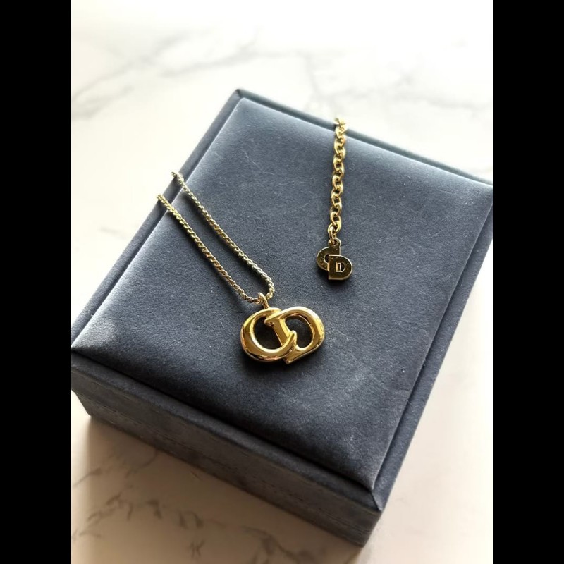 【LA LUNE】中古Dior 金色Logo簡約復古頸鏈 項鏈 首飾飾品 二手 古董 禮物
/-3