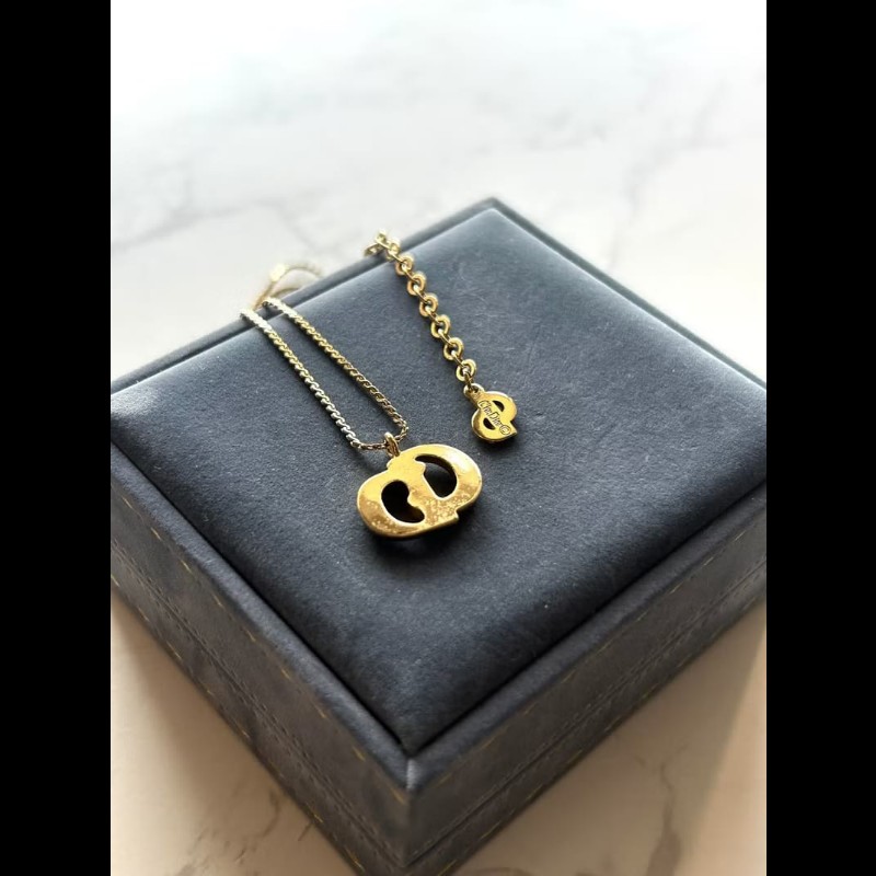 【LA LUNE】中古Dior 金色Logo簡約復古頸鏈 項鏈 首飾飾品 二手 古董 禮物
/-4