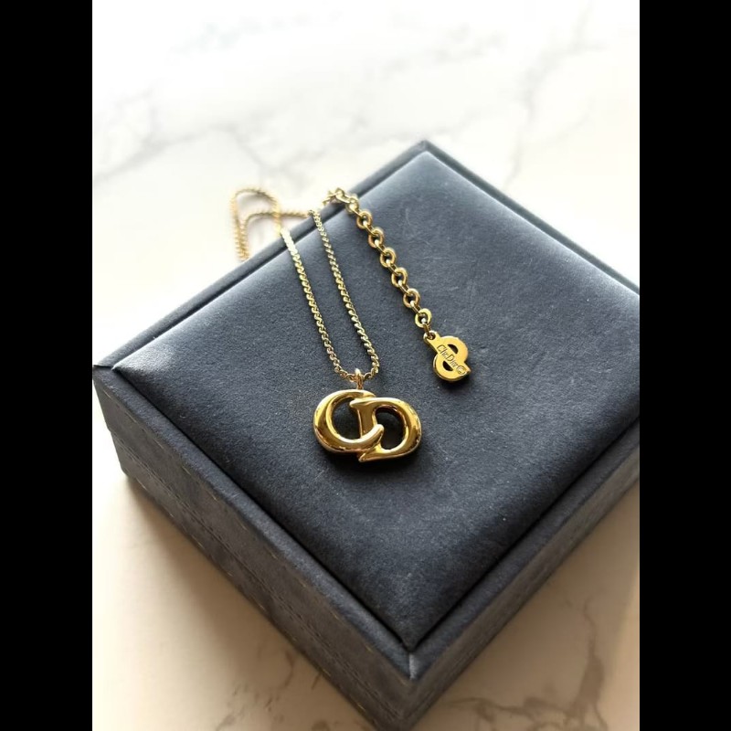 【LA LUNE】中古Dior 金色Logo簡約復古頸鏈 項鏈 首飾飾品 二手 古董 禮物
/-6