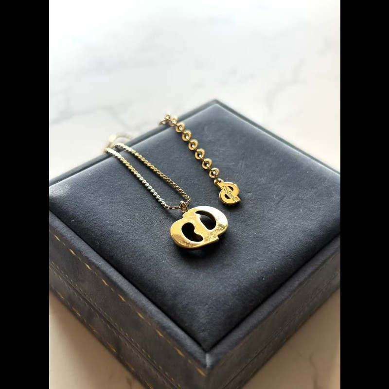 【LA LUNE】中古Dior 金色Logo簡約復古頸鏈 項鏈 首飾飾品 二手 古董 禮物
/-7