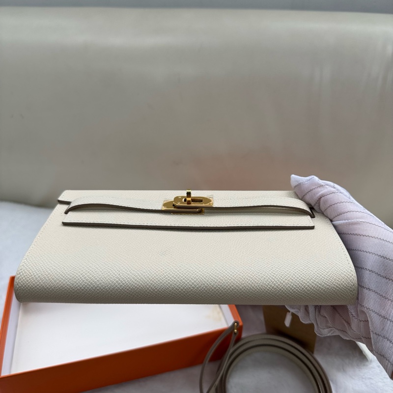 Hermes 愛馬仕 Kelly to go 白金扣肩背包W刻印-8
