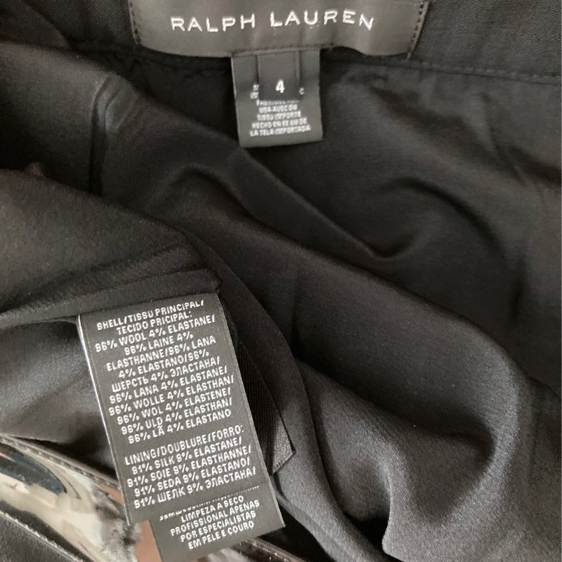 《新歡舊愛》近新正品Ralph Lauren黑色A幅直版短裙US4/SM-3