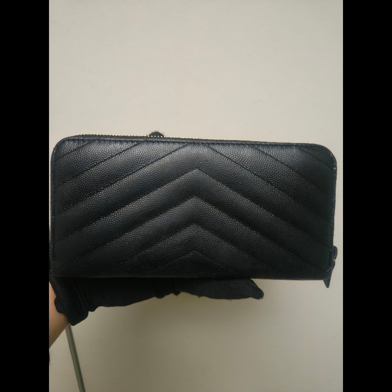 ‼️年前限時特賣‼️(原9800)至1/25⏰㊣✨YSL✨SAINT LAURENT 聖羅蘭 黑金 烤漆 魚子醬 長夾 皮夾 錢包 /二手精品/保證正品🌳二手樹屋🌳-3