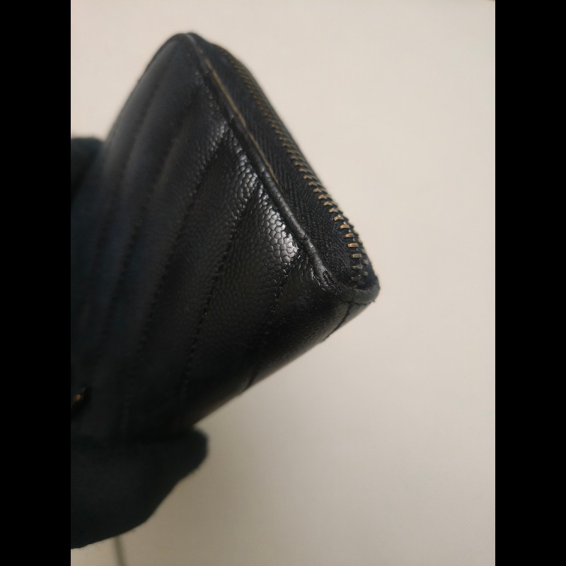 ‼️年前限時特賣‼️(原9800)至1/25⏰㊣✨YSL✨SAINT LAURENT 聖羅蘭 黑金 烤漆 魚子醬 長夾 皮夾 錢包 /二手精品/保證正品🌳二手樹屋🌳-7