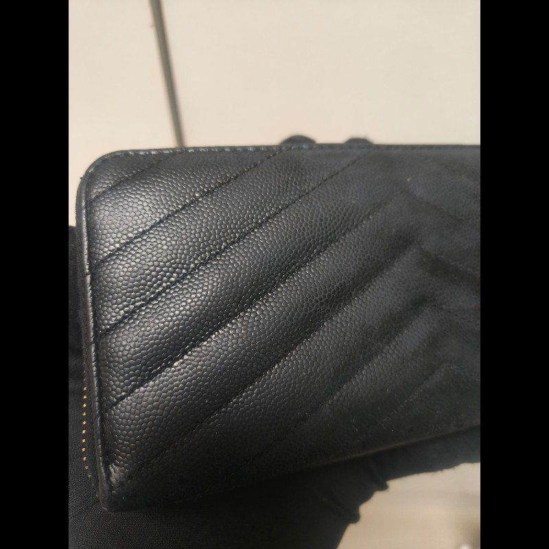 ‼️年前限時特賣‼️(原9800)至1/25⏰㊣✨YSL✨SAINT LAURENT 聖羅蘭 黑金 烤漆 魚子醬 長夾 皮夾 錢包 /二手精品/保證正品🌳二手樹屋🌳-21