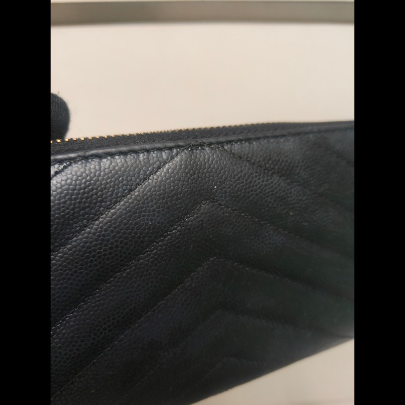 ‼️年前限時特賣‼️(原9800)至1/25⏰㊣✨YSL✨SAINT LAURENT 聖羅蘭 黑金 烤漆 魚子醬 長夾 皮夾 錢包 /二手精品/保證正品🌳二手樹屋🌳-25