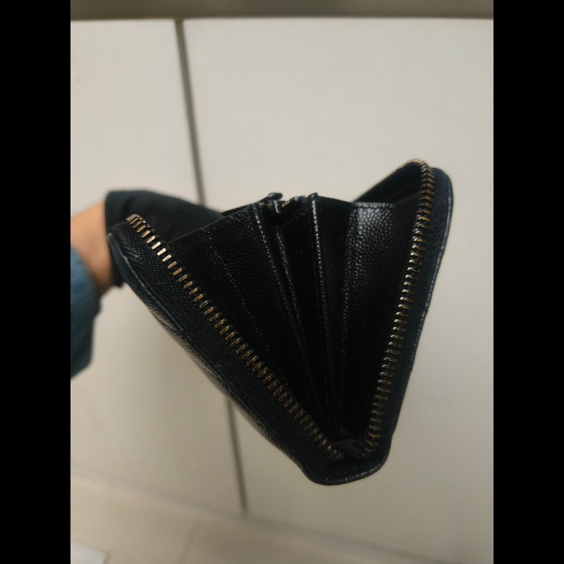‼️年前限時特賣‼️(原9800)至1/25⏰㊣✨YSL✨SAINT LAURENT 聖羅蘭 黑金 烤漆 魚子醬 長夾 皮夾 錢包 /二手精品/保證正品🌳二手樹屋🌳-30