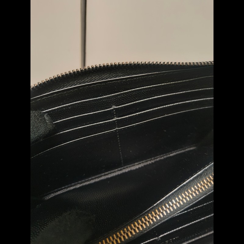 ‼️年前限時特賣‼️(原9800)至1/25⏰㊣✨YSL✨SAINT LAURENT 聖羅蘭 黑金 烤漆 魚子醬 長夾 皮夾 錢包 /二手精品/保證正品🌳二手樹屋🌳-34