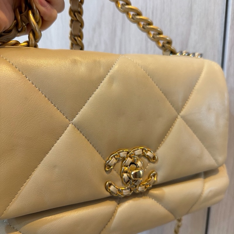 二手Chanel 19 奶茶色🥤-7