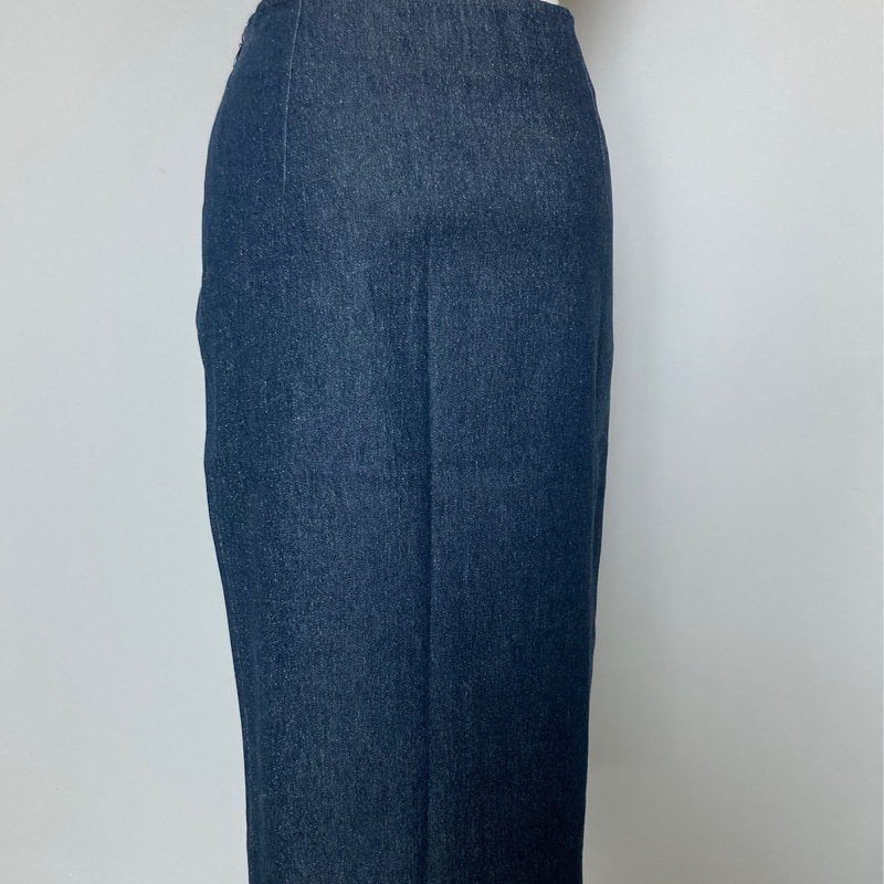 《新歡舊愛》正品CHANEL香奈兒牛仔料彈性直版裙42/ML-2