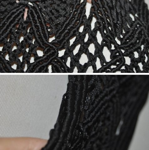 《新歡舊愛》專櫃正品RALPH LAUREN頂級黑標 黑色削肩粗針織上衣 S號-4