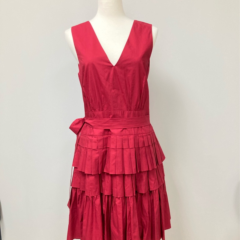 《新歡舊愛》正品MARNI紅色系大V領洋裝-4