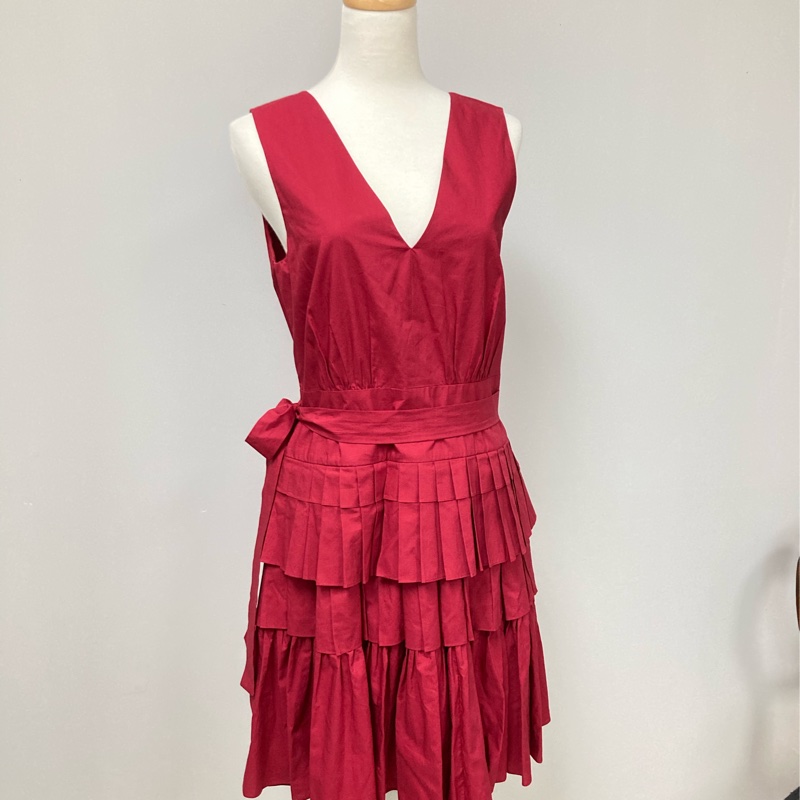 《新歡舊愛》正品MARNI紅色系大V領洋裝-5