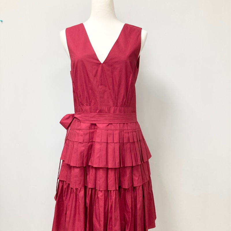 《新歡舊愛》正品MARNI紅色系大V領洋裝-6