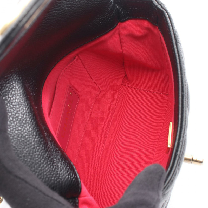 香奈兒 (CHANEL) 絎縫鏈條肩背斜背包 AS2482 黑色皮革 GHW 二手 CC-2