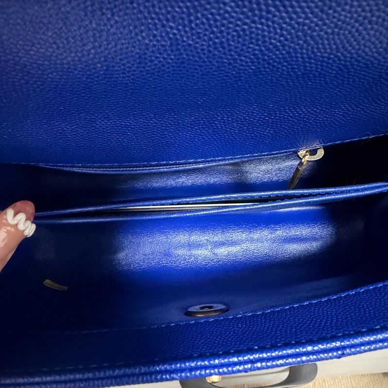 Chanel coco handle 山形紋 限量 寶藍色-9
