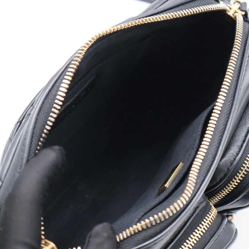 CHANEL 雙口袋炸藥包 - 小號黑金-2