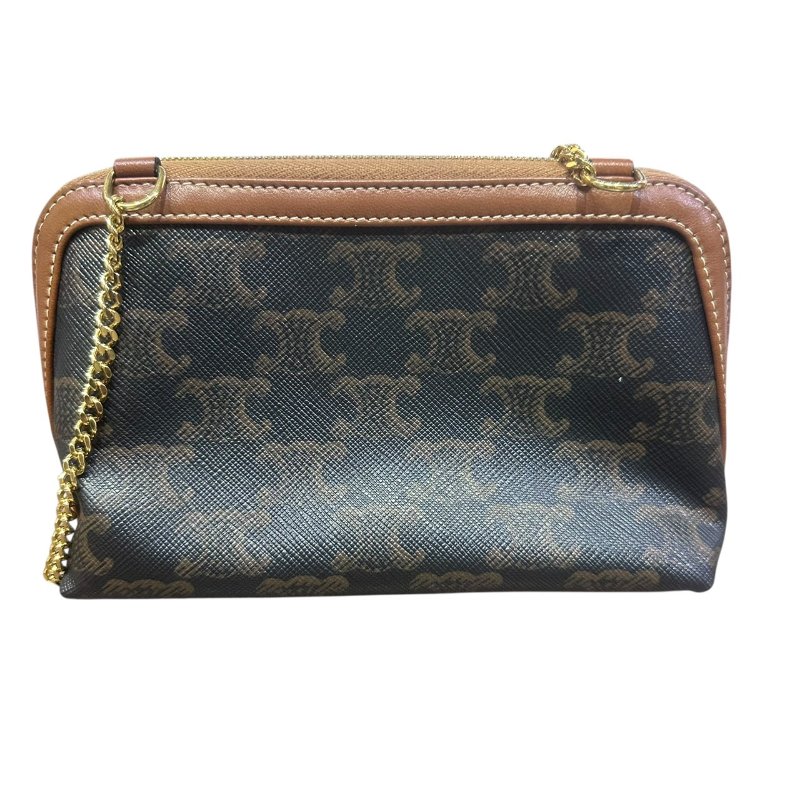 【美收精品】CELINE茶色老花肩背包 4-939-2