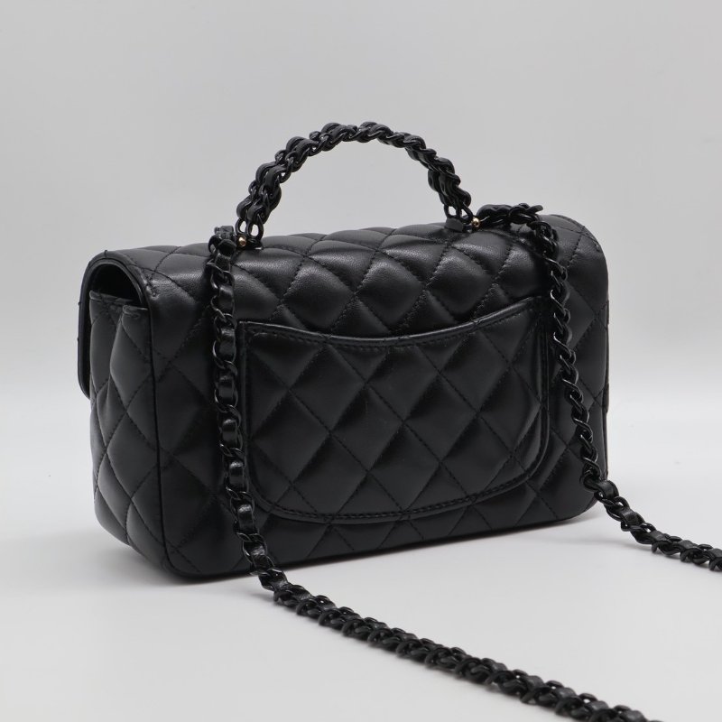 CHANEL 25C漆皮手柄Handle Mini CF - So black-1