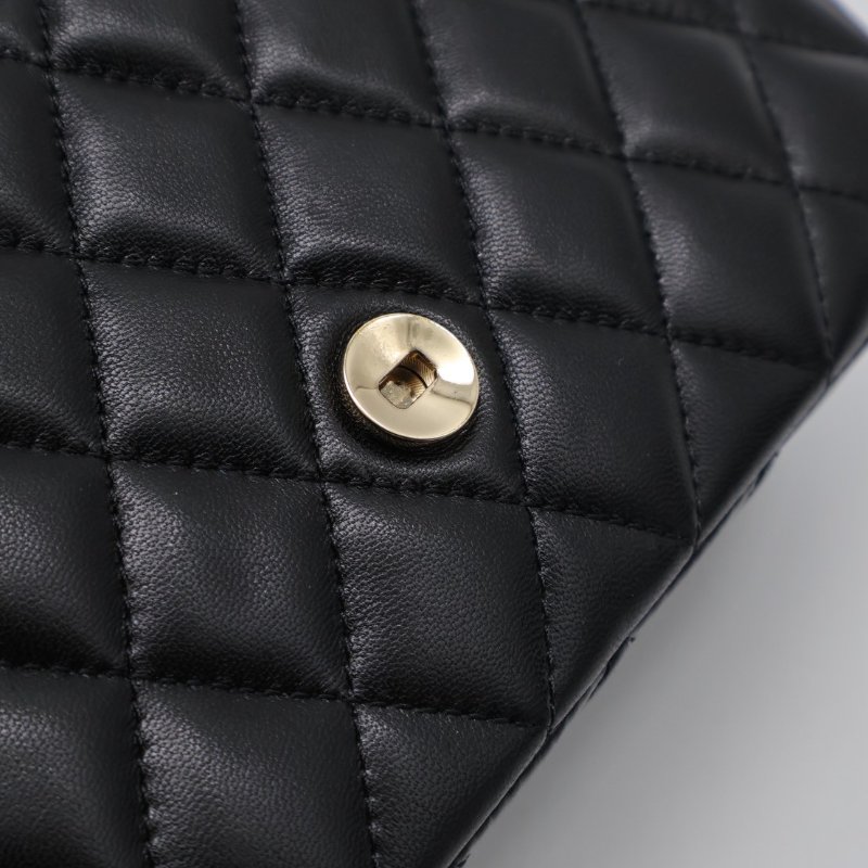 CHANEL 25C漆皮手柄Handle Mini CF - So black-5