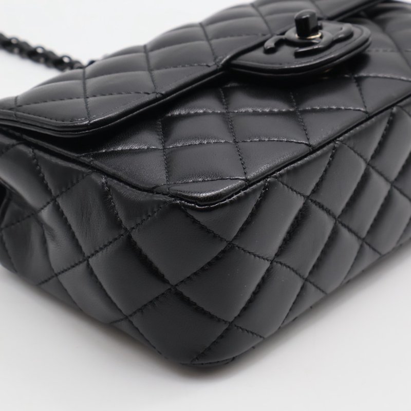 CHANEL 25C漆皮手柄Handle Mini CF - So black-7