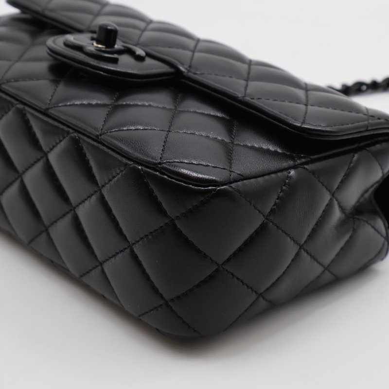 CHANEL 25C漆皮手柄Handle Mini CF - So black-8