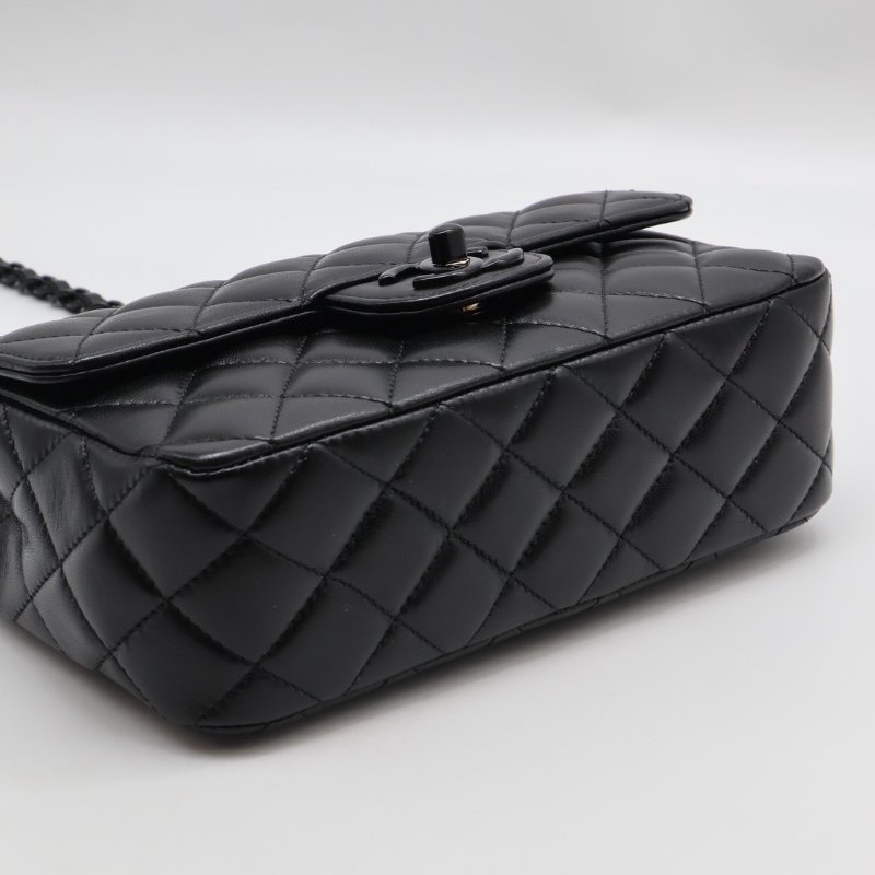 CHANEL 25C漆皮手柄Handle Mini CF - So black-9