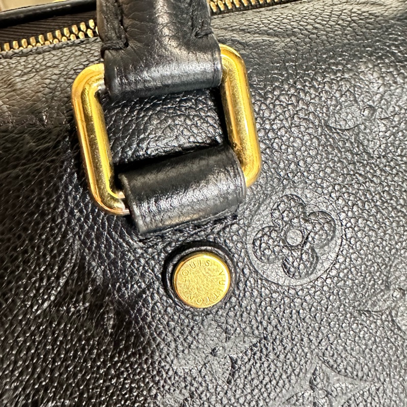 Lv 全皮款老花壓紋 speedy25 波士頓包-6