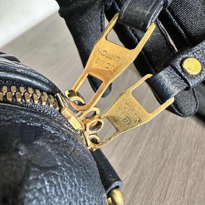Lv 全皮款老花壓紋 speedy25 波士頓包-7