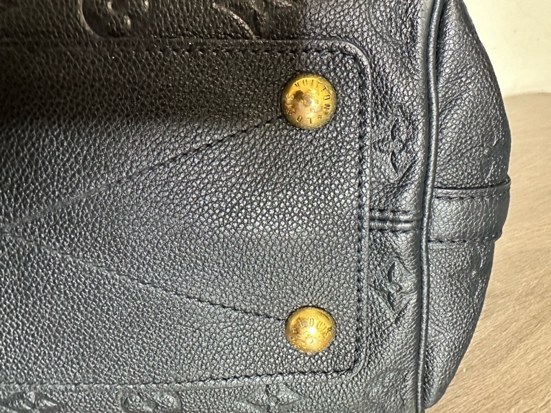 Lv 全皮款老花壓紋 speedy25 波士頓包-8