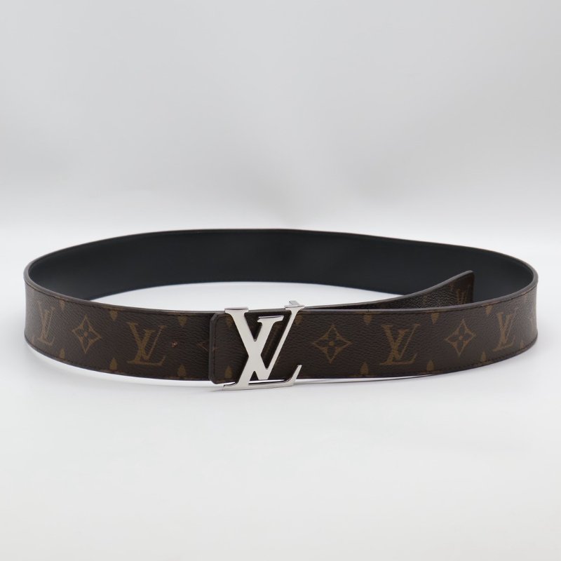 LOUIS VUITTON 銀釦老花腰帶 100-0