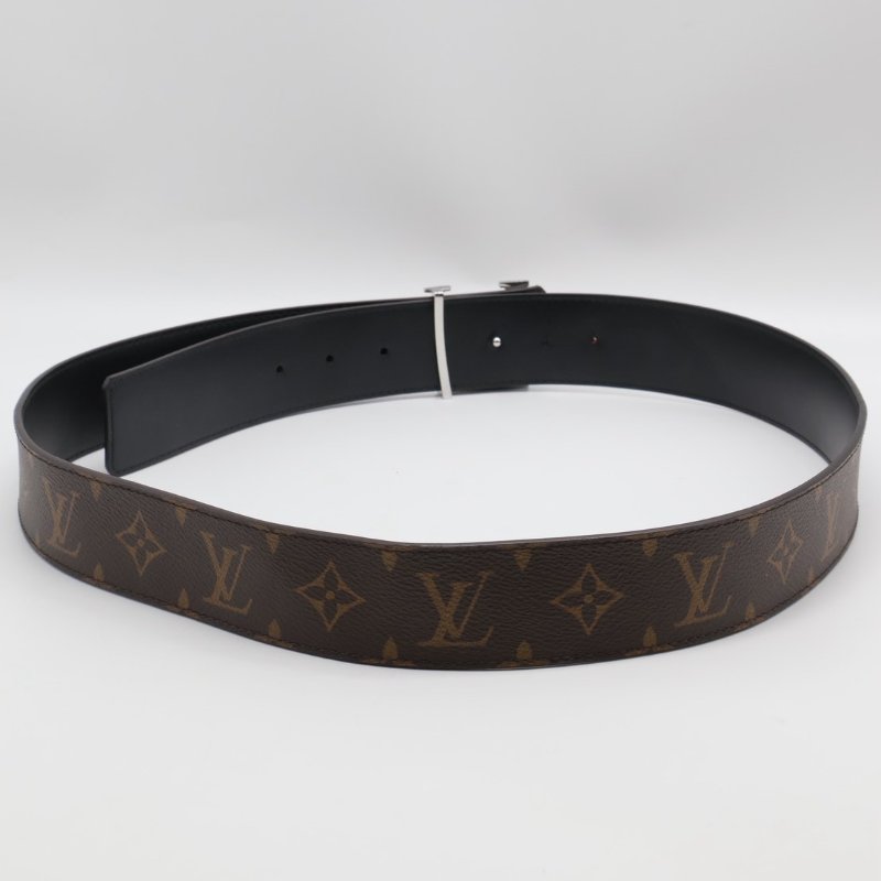 LOUIS VUITTON 銀釦老花腰帶 100-1