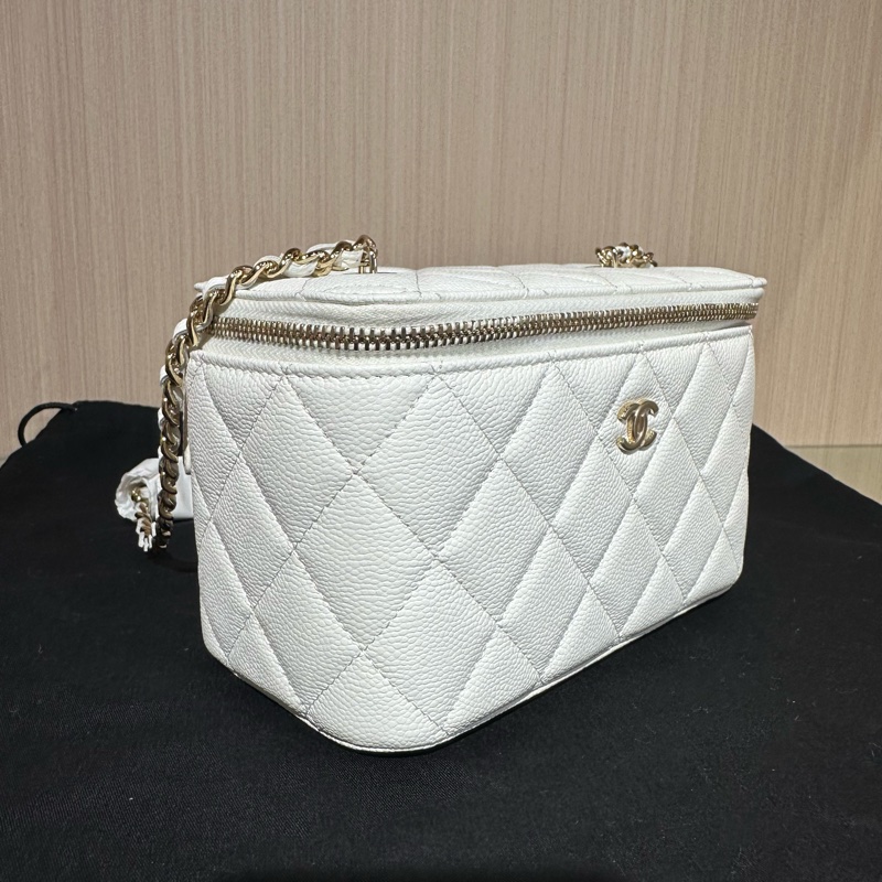 CHANEL香奈兒 24C 顆粒牛皮金扣 單肩包-1