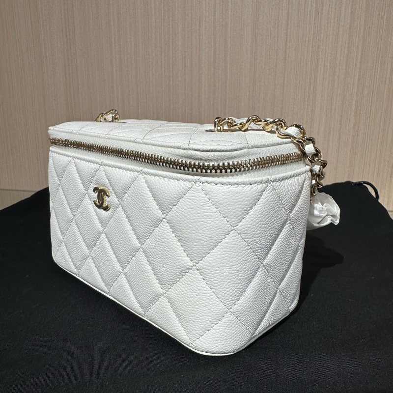 CHANEL香奈兒 24C 顆粒牛皮金扣 單肩包-2